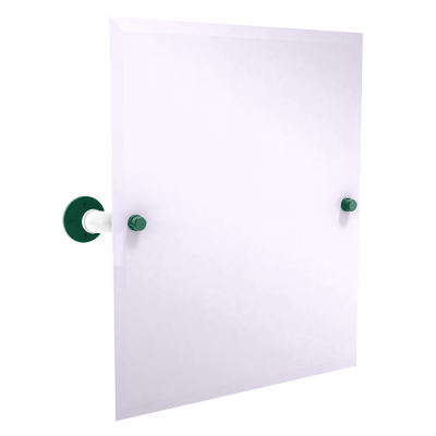 Gridiron Collection Frameless Rectangular Wall Mounted Tilt Mirror New York Green and White Edition