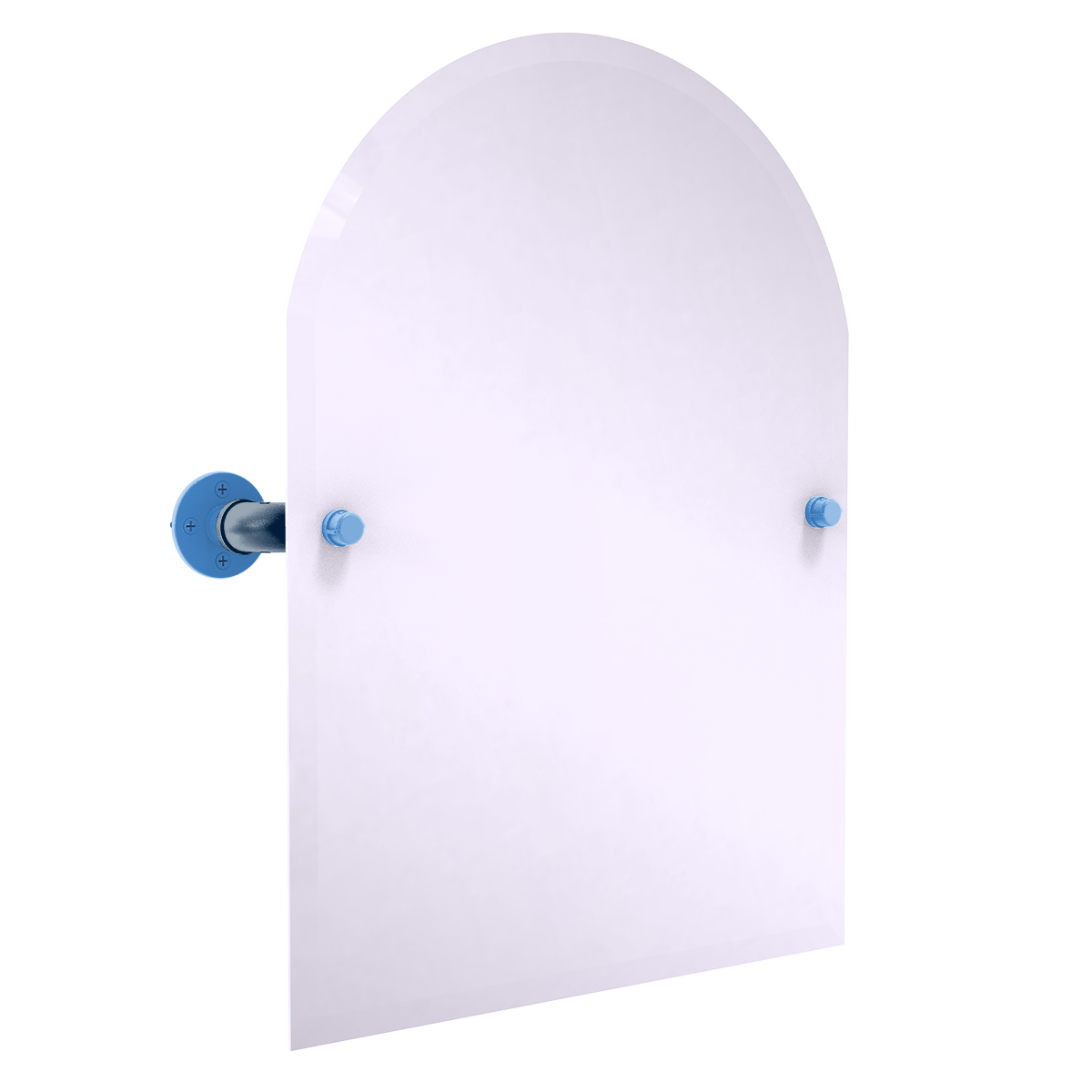 Gridiron Collection Frameless Arched Top Wall Mounted Tilt Mirror Tennessee Edition