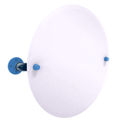 Gridiron Collection Frameless Oval Wall Mounted Tilt Mirror Tennessee Edition