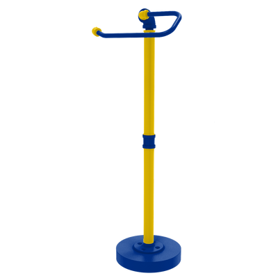 Gridiron Collection Freestanding Euro Style Toilet Tissue Stand Los Angeles Blue and Yellow Edition