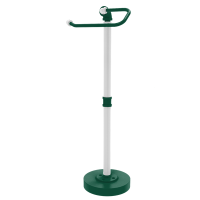 Gridiron Collection Freestanding Euro Style Toilet Tissue Stand New York Green and White Edition