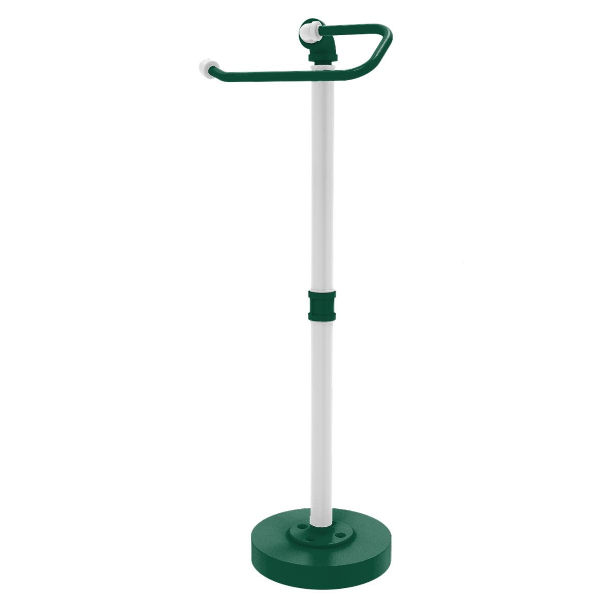Gridiron Collection Freestanding Euro Style Toilet Tissue Stand New York Green and White Edition