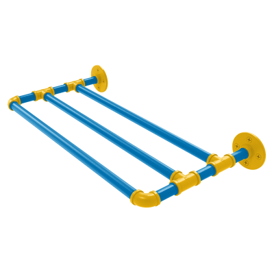 Gridiron Collection Wall Mounted Towel Shelf Los Angeles Blue and Gold Edition