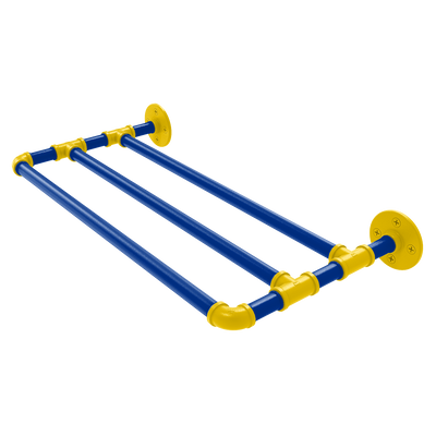 Gridiron Collection Wall Mounted Towel Shelf Los Angeles Blue and Yellow Edition