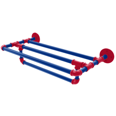 Gridiron Collection Wall Mounted Towel Shelf with Towel Bar Buffalo Edition