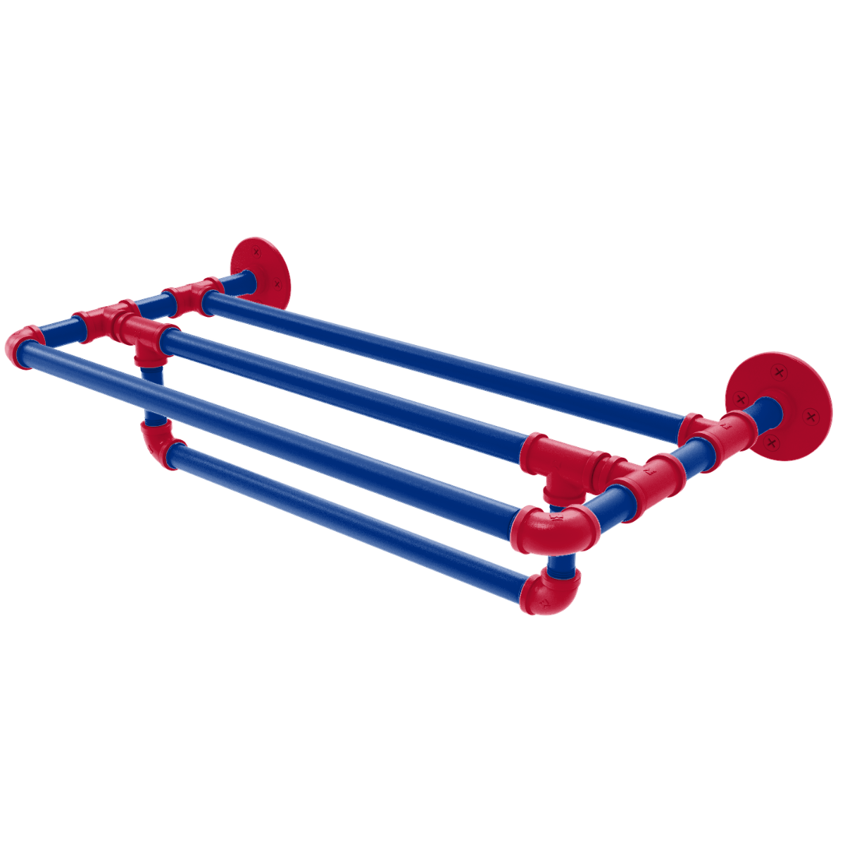 Gridiron Collection Wall Mounted Towel Shelf with Towel Bar Buffalo Edition