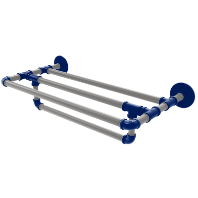 Gridiron Collection Wall Mounted Towel Shelf with Towel Bar Dallas Edition