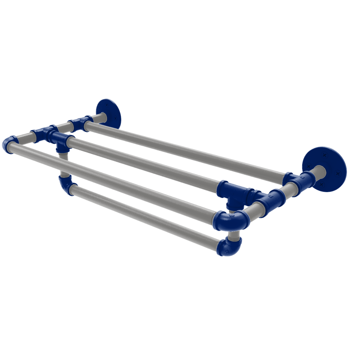 Gridiron Collection Wall Mounted Towel Shelf with Towel Bar Dallas Edition