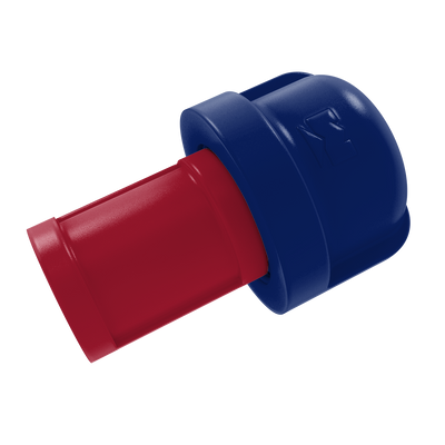Gridiron Collection 1 Inch Cabinet Knob New York Blue and Red Edition