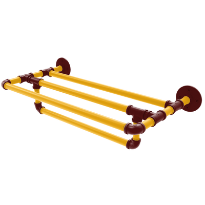 Gridiron Collection Wall Mounted Towel Shelf with Towel Bar Washington Edition