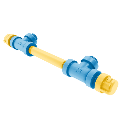 Gridiron Collection 7 Inch Overall Cabinet Pull Los Angeles Blue and Gold Edition