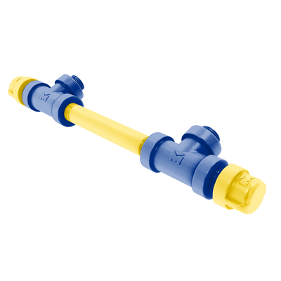Gridiron Collection 7 Inch Overall Cabinet Pull Los Angeles Blue and Yellow Edition