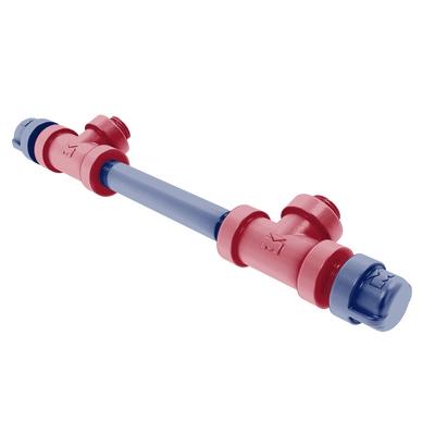 Gridiron Collection 7 Inch Overall Cabinet Pull New York Blue and Red Edition