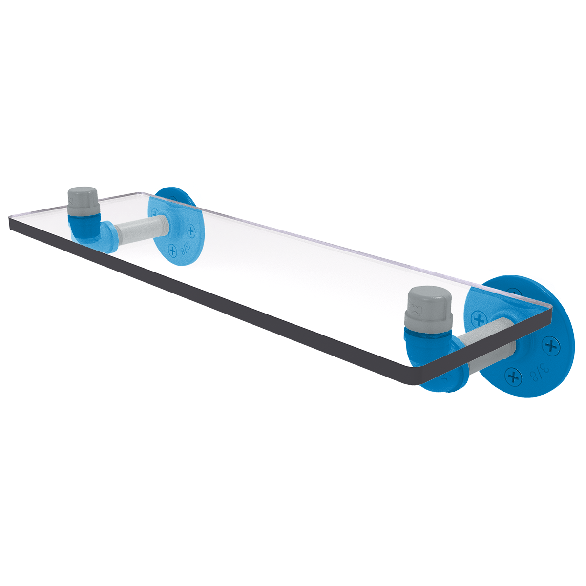 Gridiron Collection Glass Shelf Carolina Edition