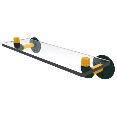 Gridiron Collection Glass Shelf Green Bay Edition