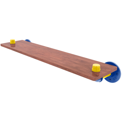 Gridiron Collection Wood Shelf Los Angeles Blue and Yellow Edition