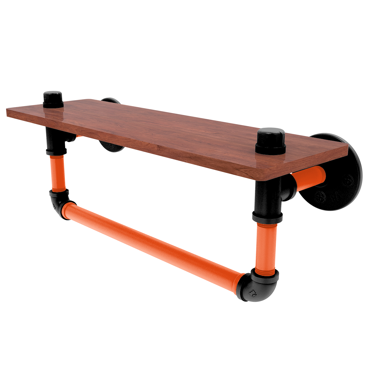 Gridiron Collection Wood Shelf with Towel Bar Cincinnati Edition