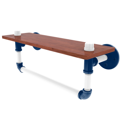 Gridiron Collection Wood Shelf with Towel Bar Indianapolis Edition