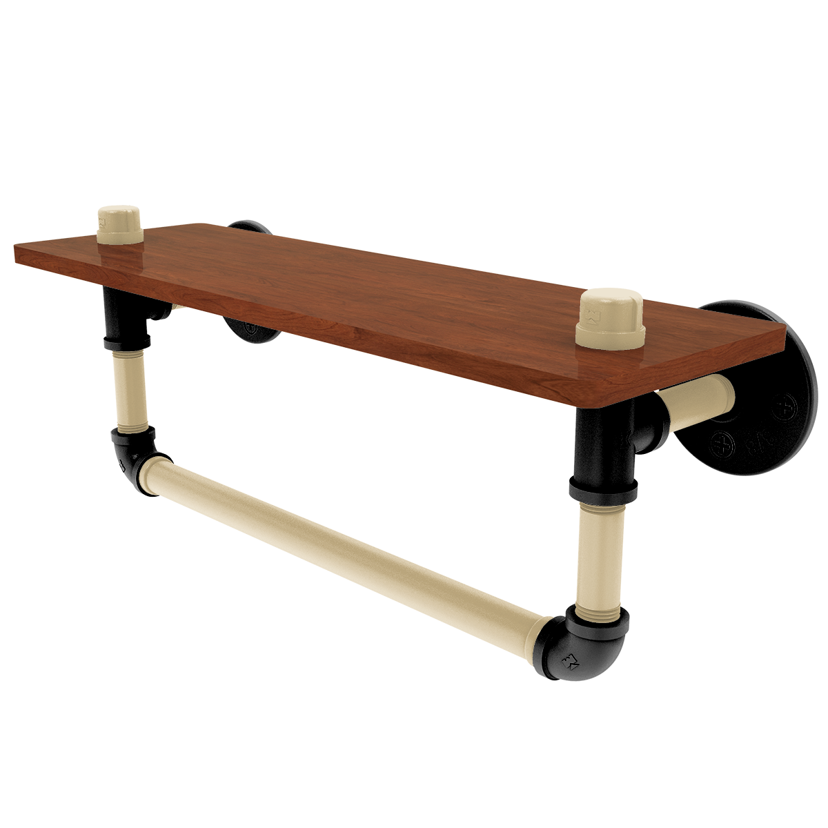Gridiron Collection Wood Shelf with Towel Bar New Orleans Edition