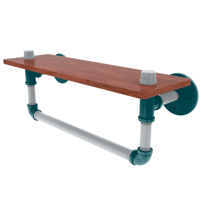 Gridiron Collection Wood Shelf with Towel Bar Philadelphia Edition