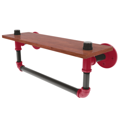Gridiron Collection Wood Shelf with Towel Bar Tampa Bay Edition