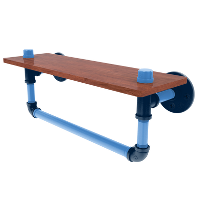 Gridiron Collection Wood Shelf with Towel Bar Tennessee Edition
