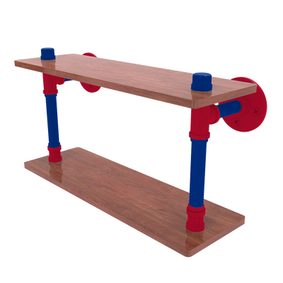 Gridiron Collection Wood Double Shelf Buffalo Edition