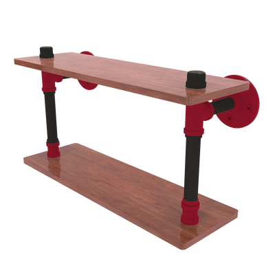 Gridiron Collection Wood Double Shelf Tampa Bay Edition