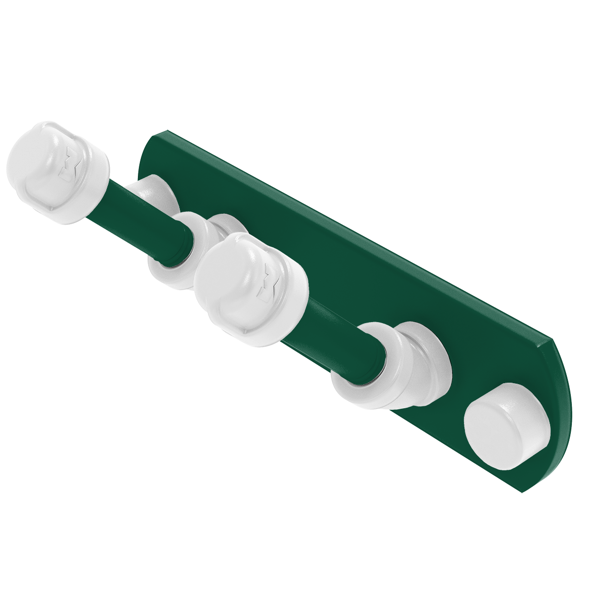 Gridiron Collection 2 Position Multi Hook New York Green and White Edition