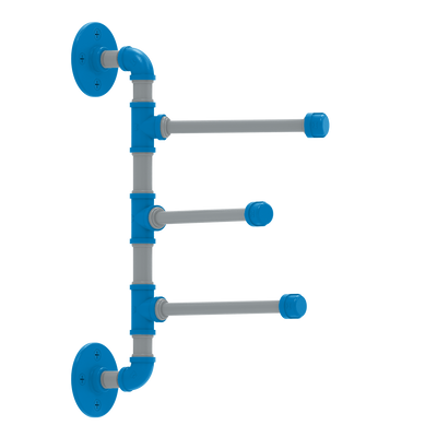 Gridiron Collection 3 Swing Arm Vertical Towel Bar Carolina Edition
