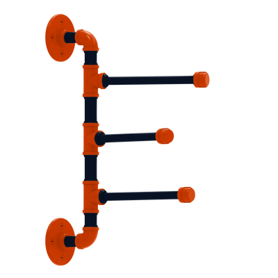 Gridiron Collection 3 Swing Arm Vertical Towel Bar Chicago Edition