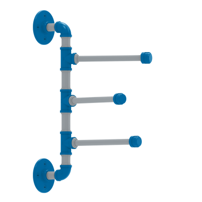 Gridiron Collection 3 Swing Arm Vertical Towel Bar Detroit Edition