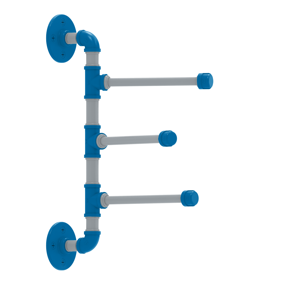 Gridiron Collection 3 Swing Arm Vertical Towel Bar Detroit Edition