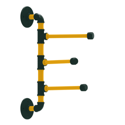Gridiron Collection 3 Swing Arm Vertical Towel Bar Green Bay Edition
