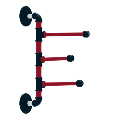 Gridiron Collection 3 Swing Arm Vertical Towel Bar Houston Edition