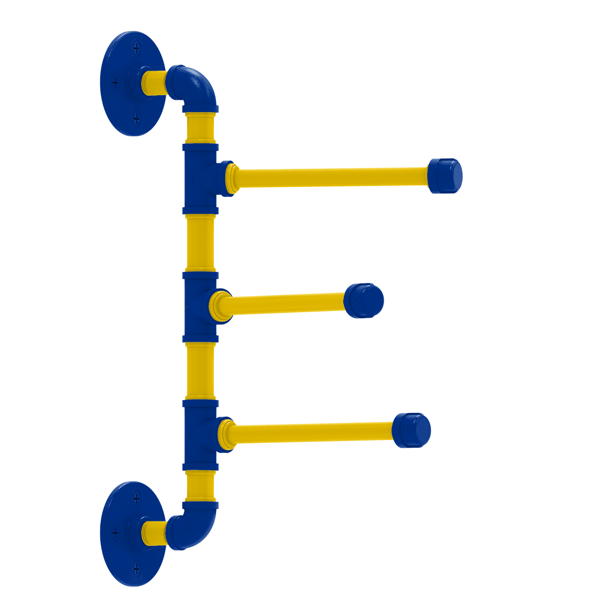 Gridiron Collection 3 Swing Arm Vertical Towel Bar Los Angeles Blue and Yellow Edition