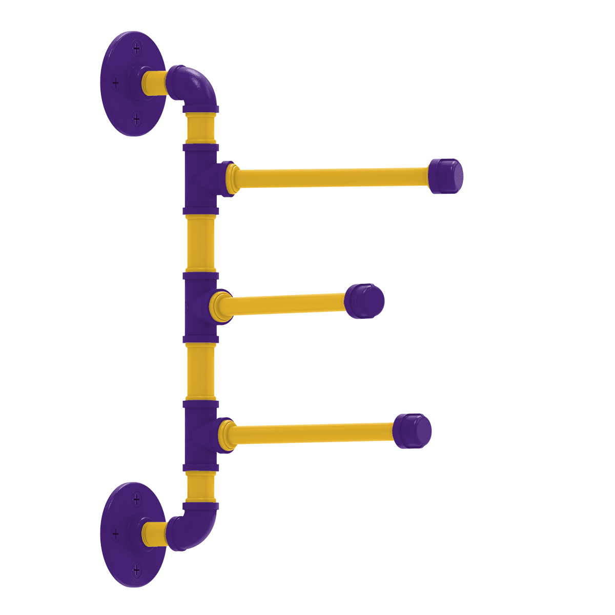 Gridiron Collection 3 Swing Arm Vertical Towel Bar Minnesota Edition