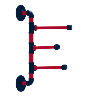 Gridiron Collection 3 Swing Arm Vertical Towel Bar New England Edition