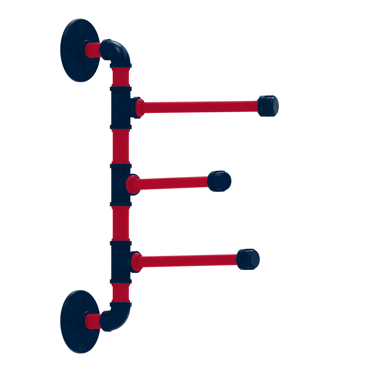 Gridiron Collection 3 Swing Arm Vertical Towel Bar New England Edition