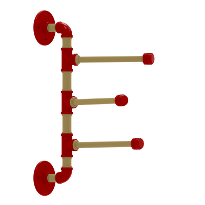 Gridiron Collection 3 Swing Arm Vertical Towel Bar San Francisco Edition