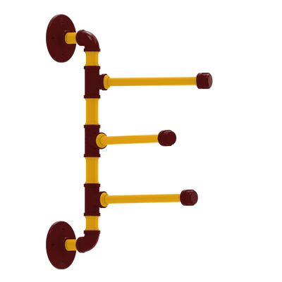 Gridiron Collection 3 Swing Arm Vertical Towel Bar Washington Edition