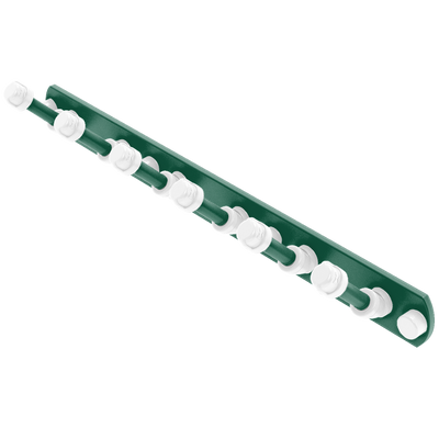 Gridiron Collection 6 Position Tie and Belt Rack New York Green and White Edition