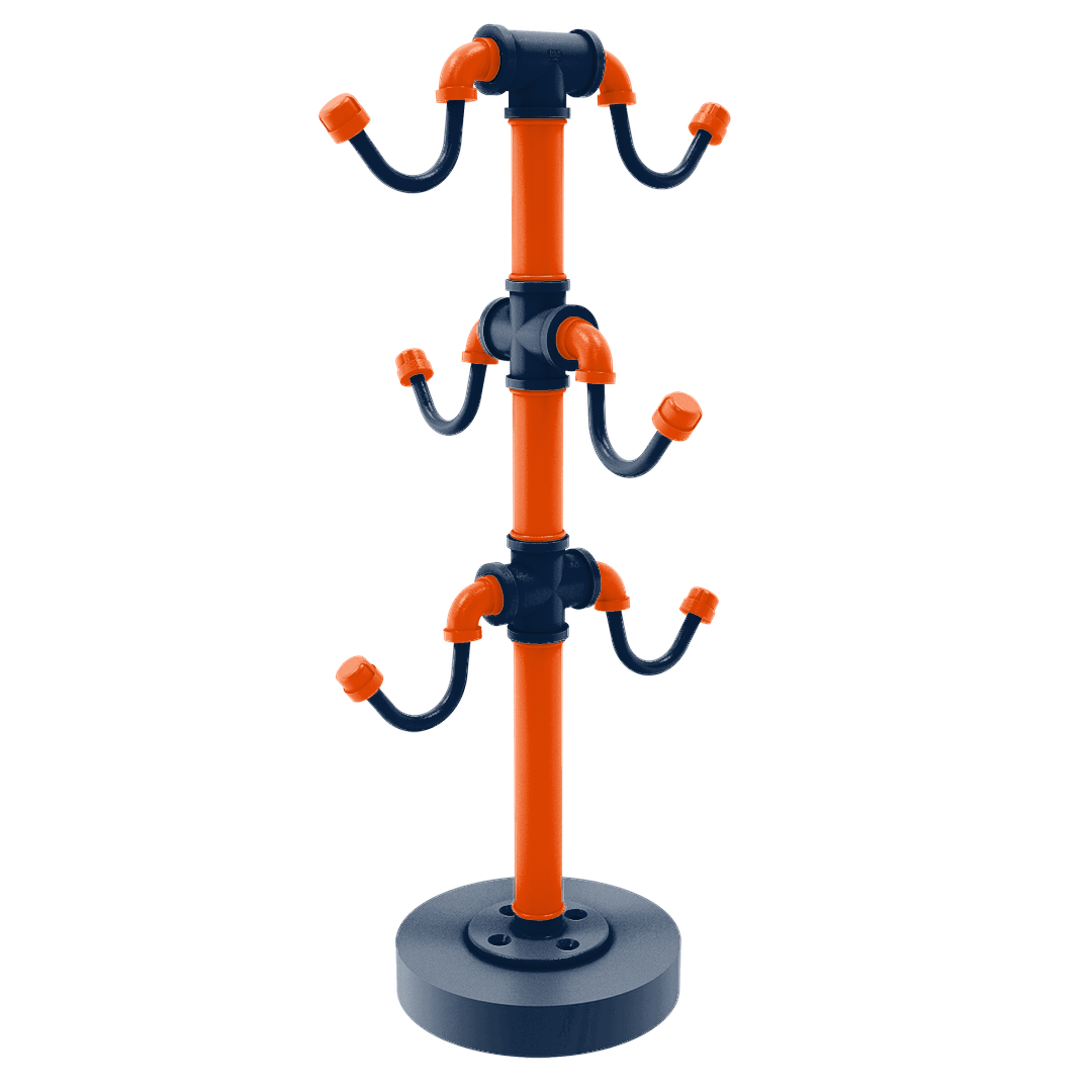 Gridiron Collection Countertop 6 Coffee Mug Holder Denver Edition