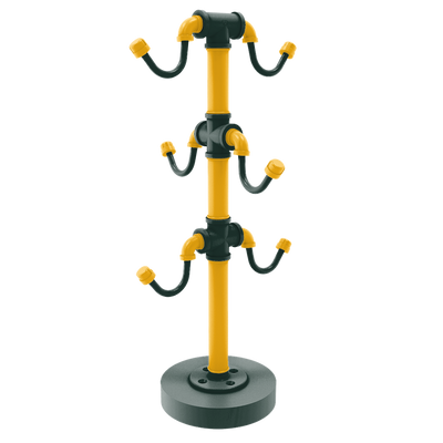 Gridiron Collection Countertop 6 Coffee Mug Holder Green Bay Edition