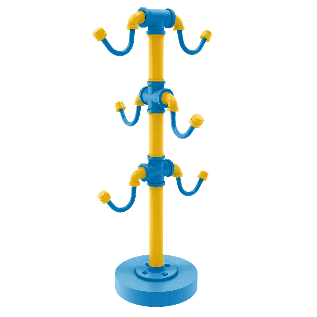 Gridiron Collection Countertop 6 Coffee Mug Holder Los Angeles Blue and Gold Edition