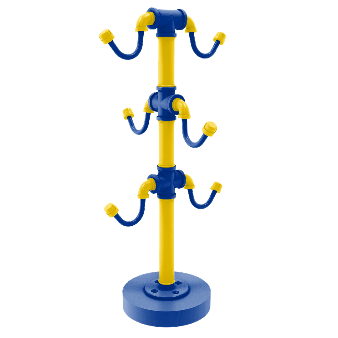 Gridiron Collection Countertop 6 Coffee Mug Holder Los Angeles Blue and Yellow Edition