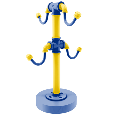 Gridiron Collection Countertop 4 Coffee Mug Holder Los Angeles Blue and Yellow Edition
