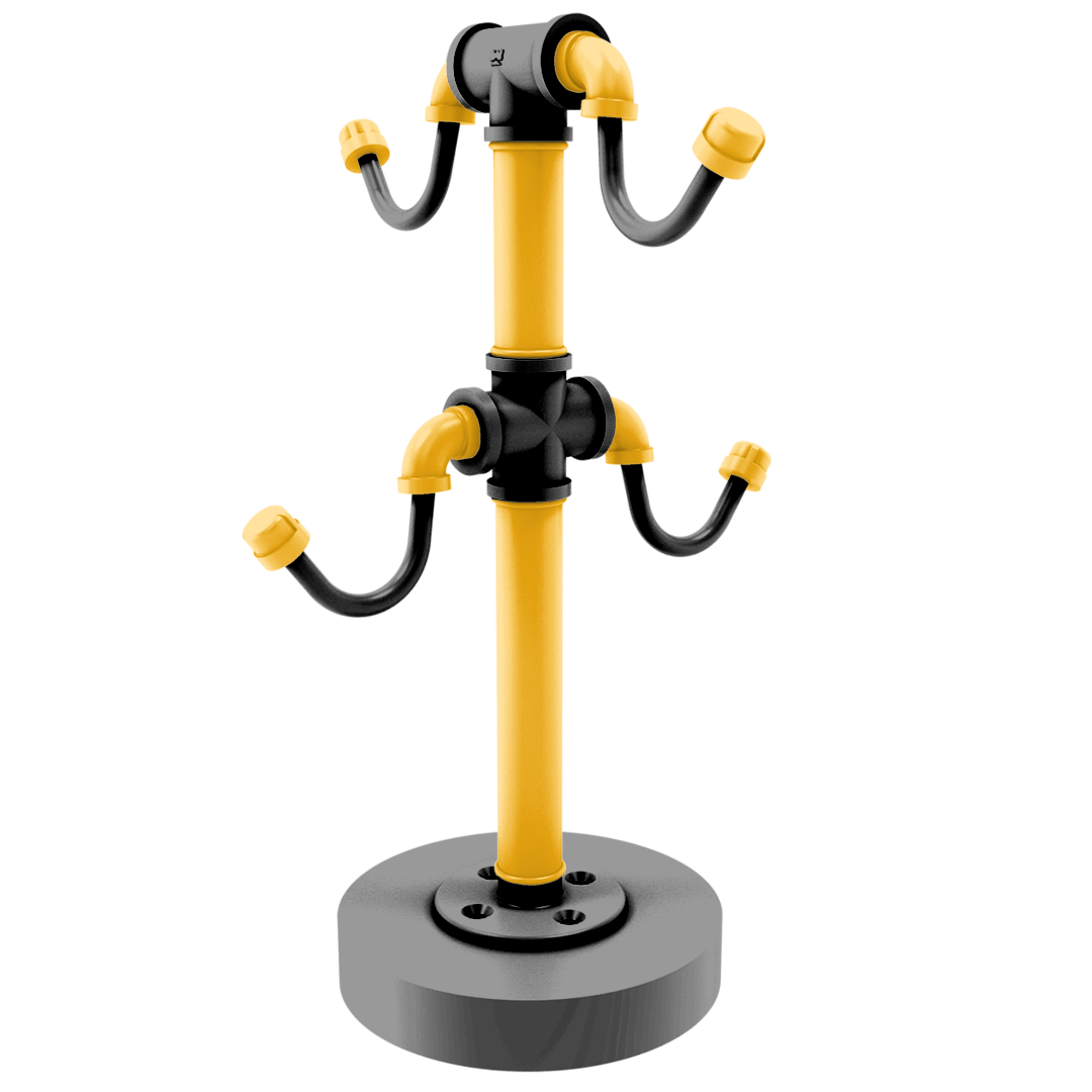 Gridiron Collection Countertop 4 Coffee Mug Holder Pittsburgh Edition