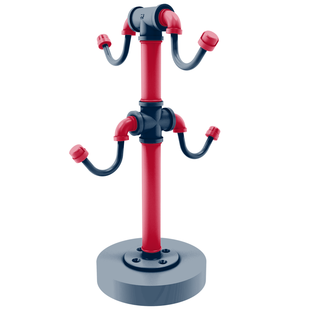 Gridiron Collection Countertop 4 Coffee Mug Holder New England Edition