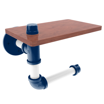 Gridiron Collection Toilet Paper Holder with Wood Shelf Indianapolis Edition